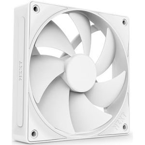 NZXT F120P | 120mm Statische Druk PC Kast Ventilator | Ideaal voor Radiatoren & Koellichamen | Hoge Statische Druk | Achterschuin Inlaat | Vloeistof Dynamische Lagers | Geluidsarm | PWM | Wit