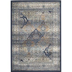 Safavieh Vintage geïnspireerd tapijt, PGV609, geweven viscose, marineblauw/ivoor, 120 x 180 cm