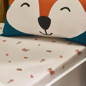 Catherine Lansfield Fox and Woodland Friends Eenpersoons Hoeslaken Crème