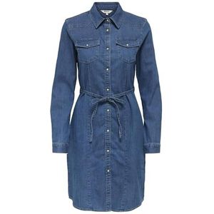 Onlsasia L/S Stretch DNM Dress AKM Noos, donkerblauw (dark blue denim), XXS
