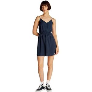 Tommy Jeans Dames TJW ESSENTIAL STRAP JURK EXT Flare Jurk, blauw, L, Blauw (Donker Nacht Marine), L