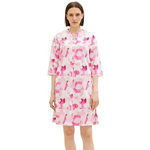 TOM TAILOR Dames 1036650 jurk, 31803 roze vormen design, 38, 31803 - Pink Shapes Design, 38