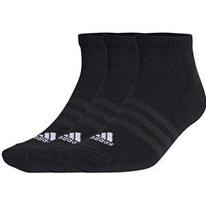adidas Cushioned Sportswear 3 Pairs Invisible Sokken/Sneakersokken, Black/White, XXL