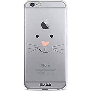Apple iPhone 6/6S telefoonetui, dunne TPU hoes. Schokdempende en krasbestendige cover voor Apple iPhone 6/6S - Bunny face - CASETASTIC