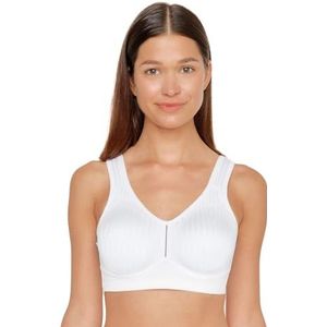 SUSA Beha zonder beugel I ontlastingsbeha met zeer functionele snit I beugelloze beha met brede bandjes voor maximale ondersteuning tot in grote maten, wit (wit 003), 80H