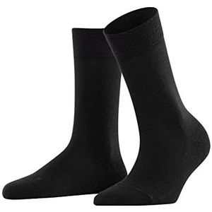 FALKE Dames Sokken Sensitive Berlin W SO Wol Katoen Met comfort tailleband 1 Paar, Zwart (Black 3000) nieuw - milieuvriendelijk, 35-38