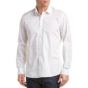 Brooks Brothers Heren Hemden Sport Shirt Dress Solid White