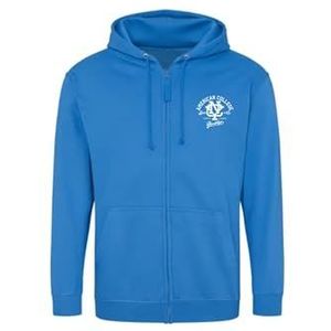 AMERICAN COLLEGE USA Sweatshirt met print, warme kleding, uniseks, kinderen, jongens en meisjes, casual, model ACSZW6, indigo, 10 jaar, Indigo, 10 ans