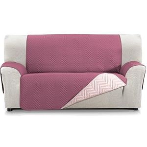 Martina Home Bankhoes Milano 3-zits aubergine/zalm