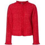 PIECES Pcjasmijn Ls O-Neck Knit Caridgan, goji berry, M