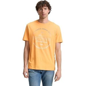 TOM TAILOR 1046876 T-shirt, 37103 Peachy Orange, XXL heren, 37103 Perzik Oranje, XXL
