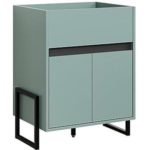 trendteam smart living Wastafelonderkast, houtmateriaal, Dusk Blue, 64 x 80 x 46 cm