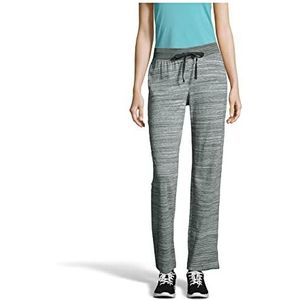 Hanes Women's French Terry Pant, Black Space Dye, Medium
