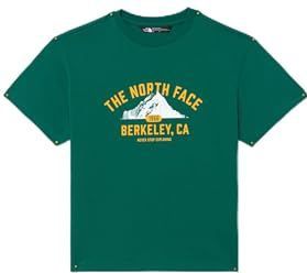 The North Face Oversized Varsity-t-shirt Met Print Voor Tieners Evergreen male