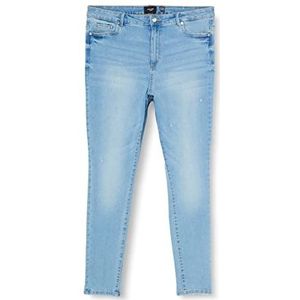 VERO MODA CURVE dames jeans broek, blauw (light blue denim), 50W x 32L