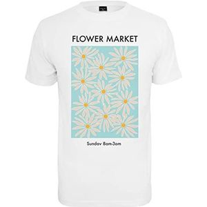 Mister Tee Dames Ladies Flower Market Tee T-Shirt, Wit, XL