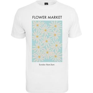 Mister Tee Dames Ladies Flower Market Tee T-Shirt, Wit, L