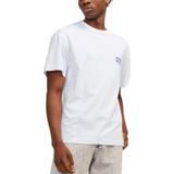 JACK & JONES Jormykonos Back Tee Ss Crew Neck Sn T-shirt voor heren, wit (bright white), XS