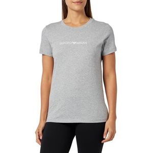 Emporio Armani Dames Vrouwen Vrouwen Ronde Collar Iconic Logo Band T-Shirt, lichtgrijs gem, XL