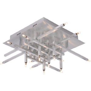 Lucide 26105/16/12 - STAX plafondlamp van verchroomd aluminium mat