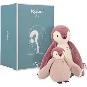 KALOO - Complices - Duo pluche pinguïns - roze - 15 cm en 25 cm - Doudou vanaf de geboorte K212004