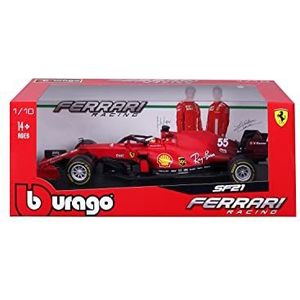Burago - May Cheong GROUP-BBURAGO-1/18 FERRARI-2021 Voertuighelm voor kinderen vanaf 3 jaar - 16809S, 16809S, 1/18 Ferrari Formule 1#Sainz