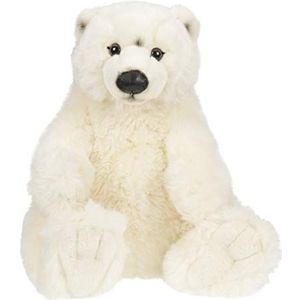 Uni-Toys - IJsbeer, zittend - 33 cm (hoogte) - beer, wild dier - pluche dier, knuffeldier