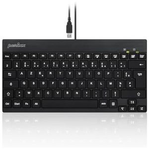Perixx USB PERIBOARD-326 Mini-toetsenbord met achtergrondverlichting en low-profile toetsen, QWERTY Italiaans