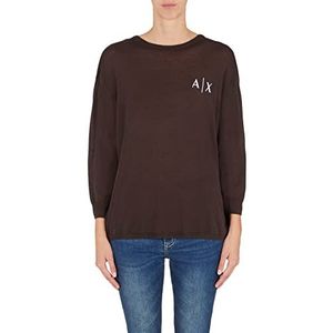 Armani Exchange Dames geborduurd logo sweater, X-RAY, extra klein