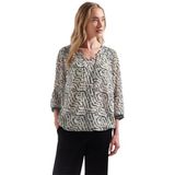 STREET ONE Chiffon tuniek met plooien, Moonstone Sand, 34