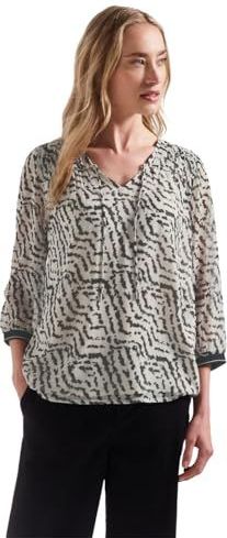 STREET ONE Chiffon tuniek met plooien, Moonstone Sand, 34