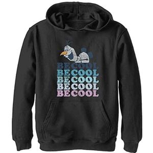 Disney Frozen 2 Olaf BE Cool Boy's hoodie, fleece, zwart, small, Schwarz, S