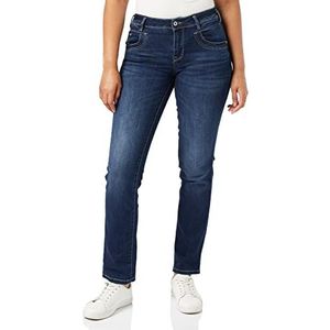 TOM TAILOR Dames jeans 202212 Alexa Straight, 10282 - Dark Stone Wash Denim, 27W / 34L