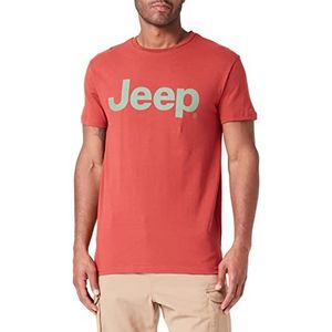 Jeep T-shirt heren, Red Ochre/Vineyard G, XXL