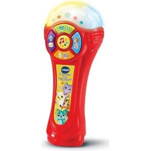 VTech - Babymicrofoon van P'tits Loulous, draadloze microfoon die van kleur verandert en de stem versterkt, babykaraoke-speelgoed, lichteffecten, cadeau voor kinderen vanaf 1 jaar - inhoud in het