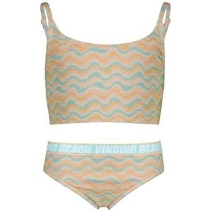 Vingino Girls's Zemmy Bikini Set, Light Neon Oranje, 140 cm