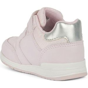 Geox B Rishon Girl A Sneakers voor meisjes, roze zilver., 22 EU