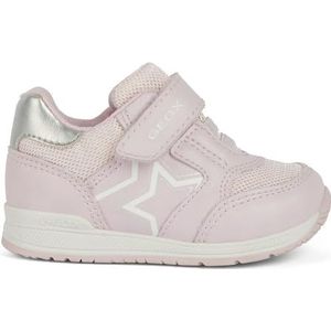 Geox B Rishon Girl A Sneakers voor meisjes, roze zilver., 22 EU