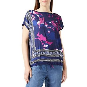 GERRY WEBER Edition Dames 870100-44002 T-shirt, blauw/paars/roze print, 34, Blauw/paars/roze opdruk., 34