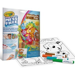 Crayola - Color Wonder, Coloring Set met 18 Kleurplaten en 4 Vlekvrije Stiften, Onderwerp Dinosaurusvrienden, Creatieve Activiteit voor Kinderen, leeftijd 3,4,5 jaar, 75-7158