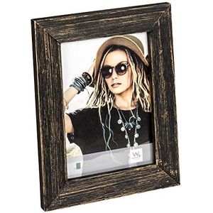 walther design fotolijst zwart 15 x 20 cm houten lijst met grove oppervlaktestructuur Lou AO520B