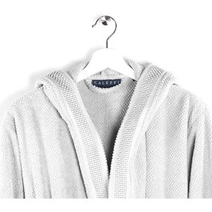 Caleffi GIM badjas met capuchon, katoen, wit, XS, 64173