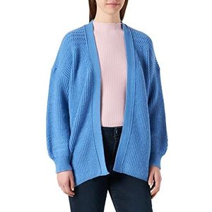 bugatti Gebreid damesjack, blauw, XXL