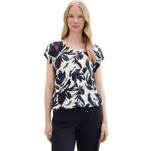 TOM TAILOR T-shirt voor dames, 35285 - donkerblauw bloemendesign, XXL