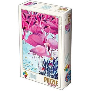 D-TOYS 2 - puzzel 1000 Andrea Kurti - Tropical: Flamingos