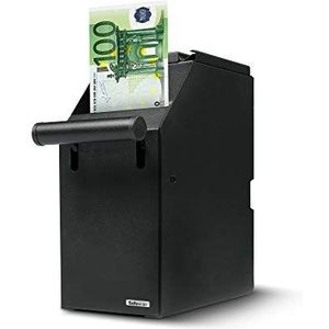 Safescan 4100 Zwart - POS-kluis voor het veilig opbergen van biljetten - Bewaart tot 300 biljetten, 19 x 10.2 x 22.5 cm, zwart