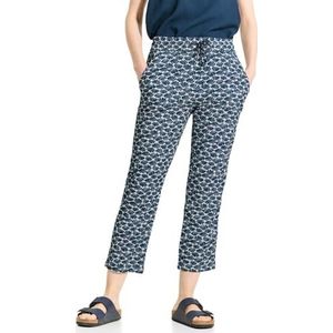 CECIL 7/8 broek met print, Dark Petrol Blue, XXL / 26L