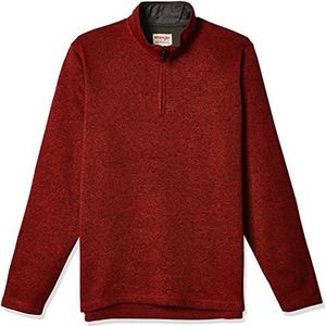 Wrangler Authentics Heren trui fleece trui met kwartrits, Bossa Nova, S