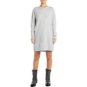 Replay Oversized gebreide damesjurk, M03 Grijs Melange, XXS