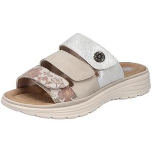 Rieker V8583 Pantolette voor dames, beige, 37 EU